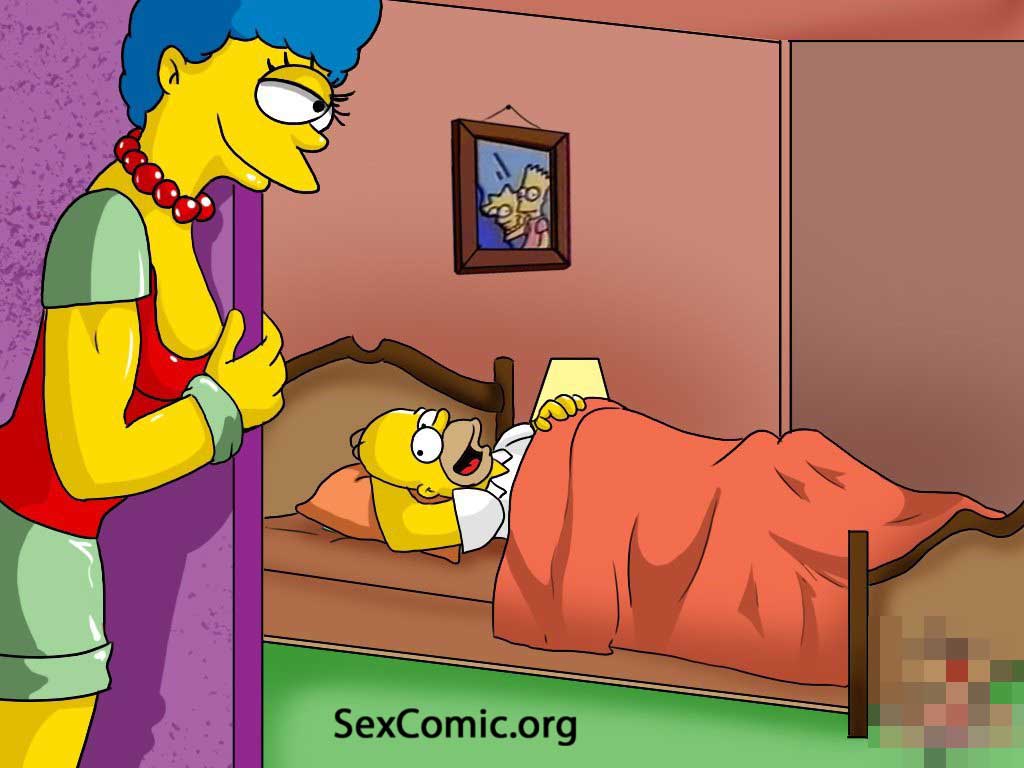 Marge y Homero Simson Teniendo Relaciones